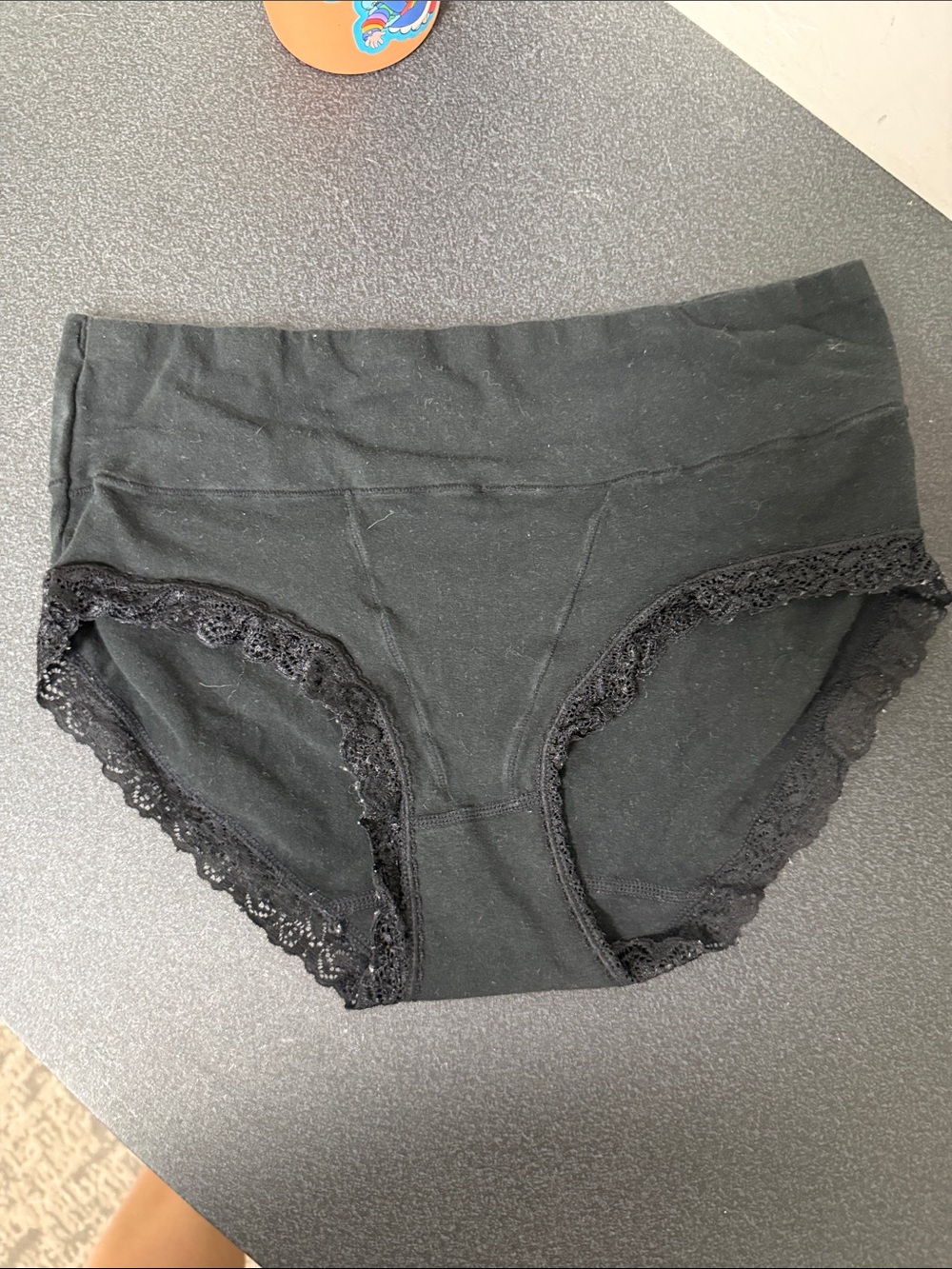 Jockey Black Lace-Trim High-Waist Briefs